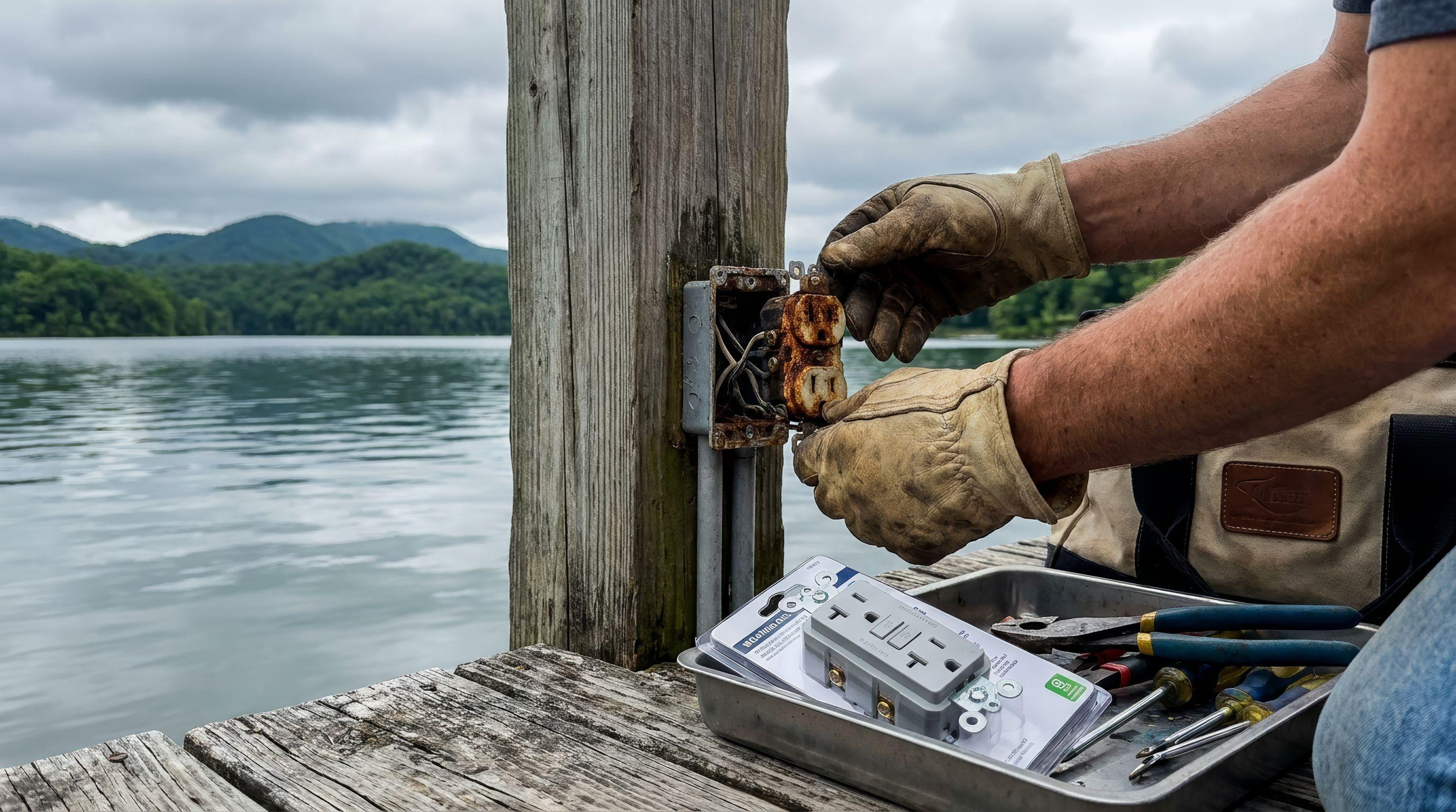 Norris Lake Boat Dock Rewire on a Sharps Chapel Lake Home, photo 3