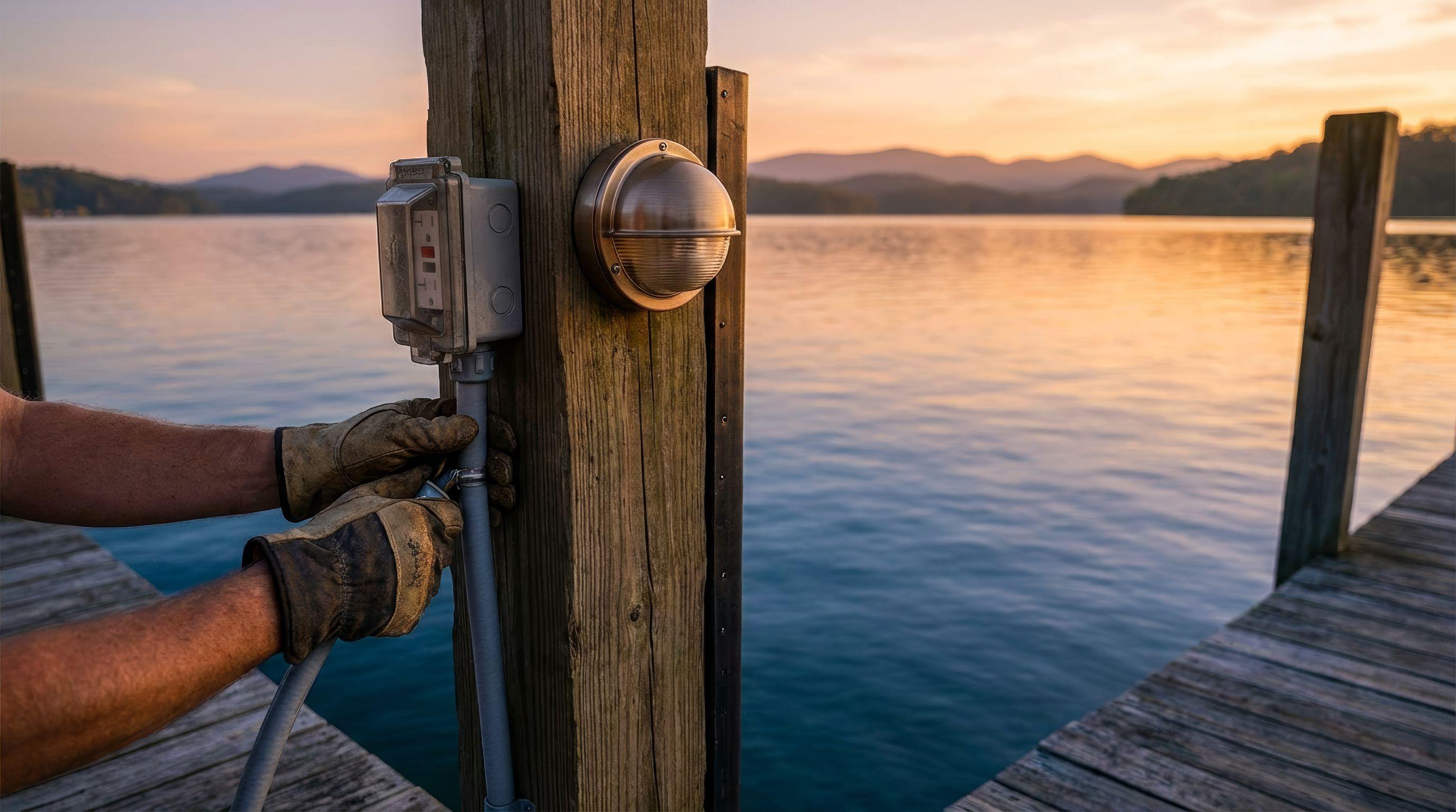 Norris Lake Boat Dock Rewire on a Sharps Chapel Lake Home, photo 1